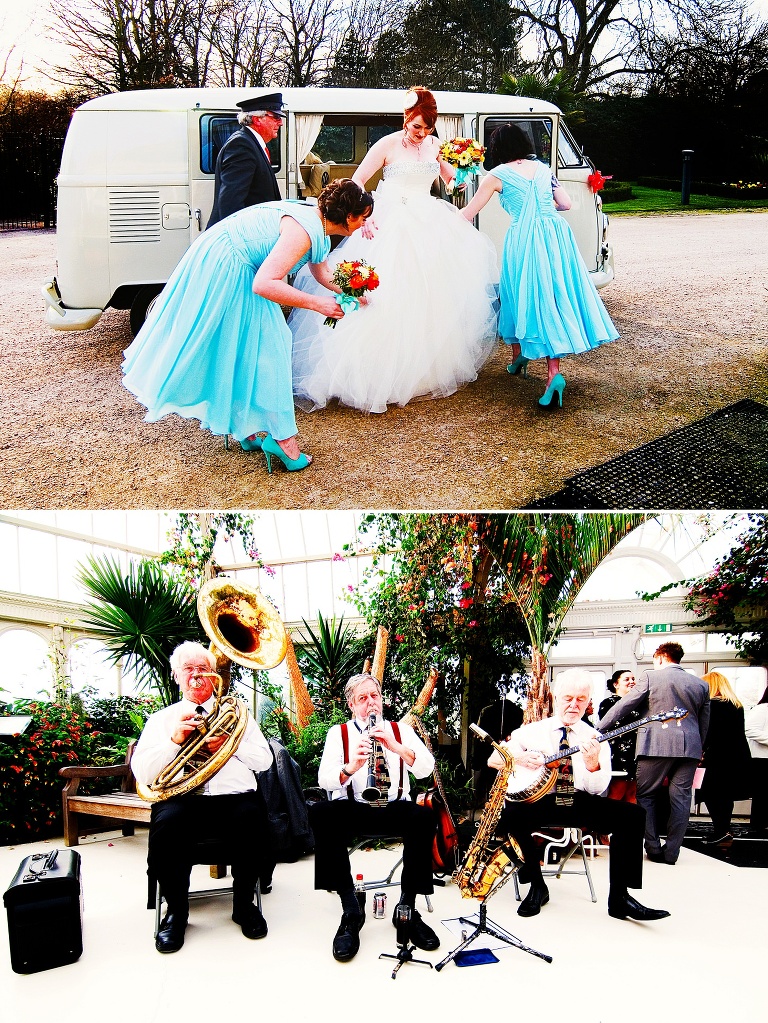 Musicians playing at sefton park palm house.