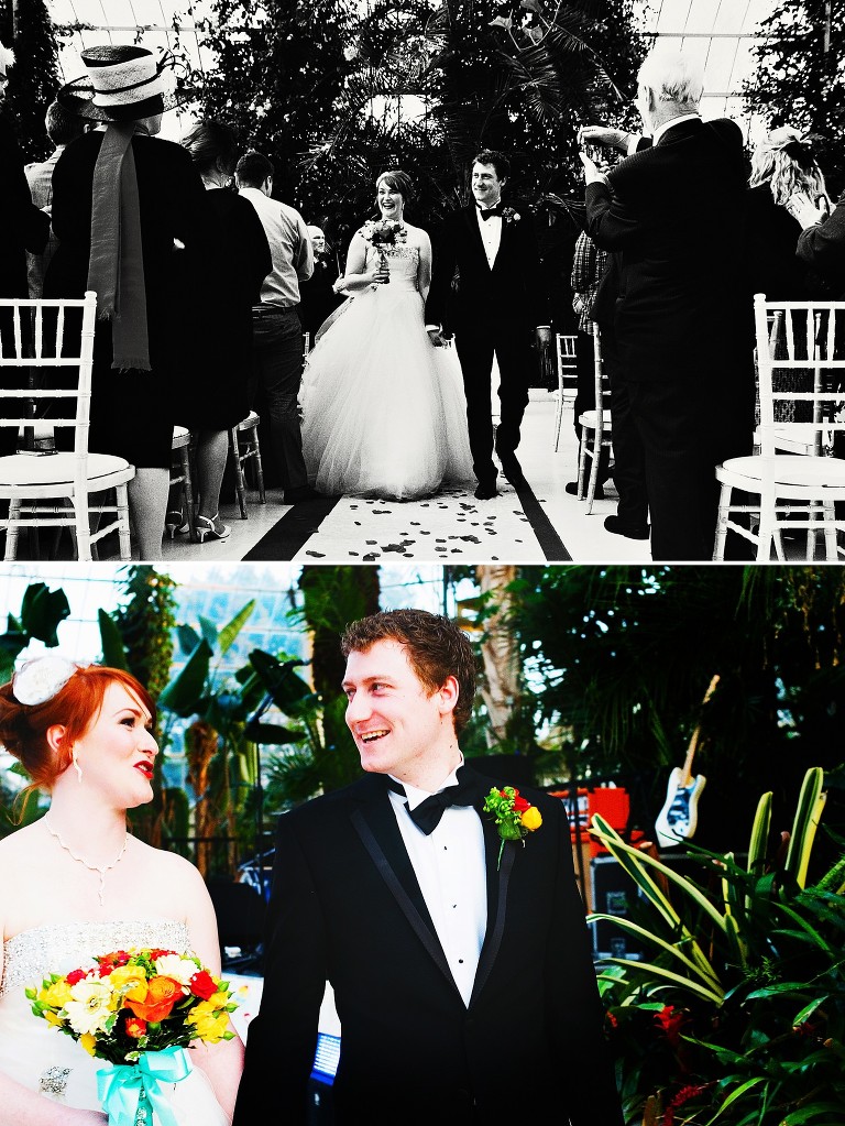 Ceremony at palm house in liverpool.