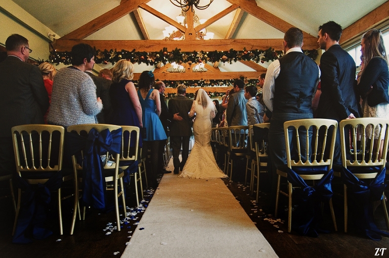 Bride during ceremony the alma inn