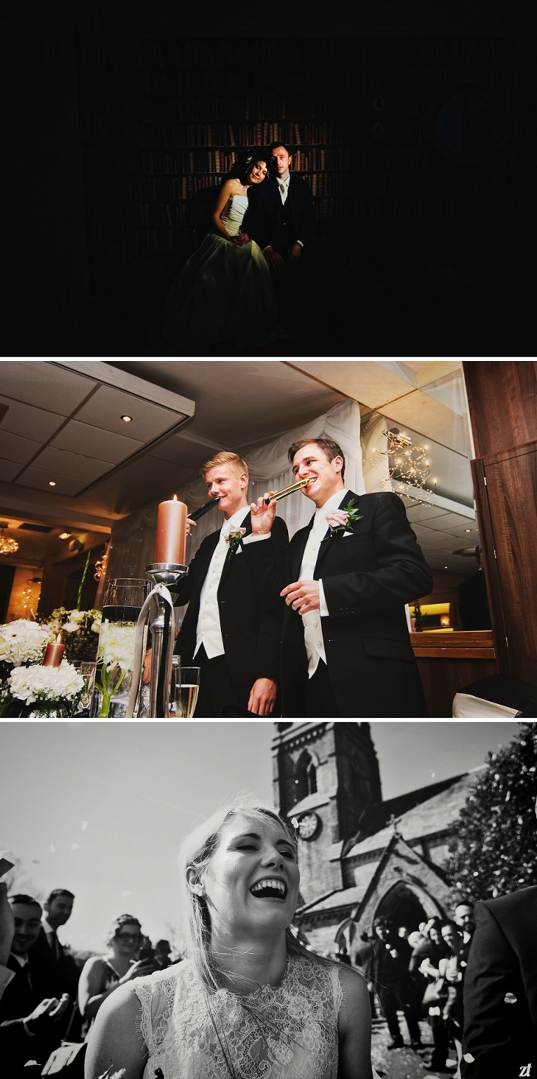 best wedding photography bride-laughing-outside-church