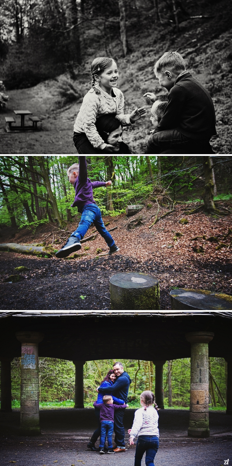 Children jumping in the park in Blackburn Lancashire