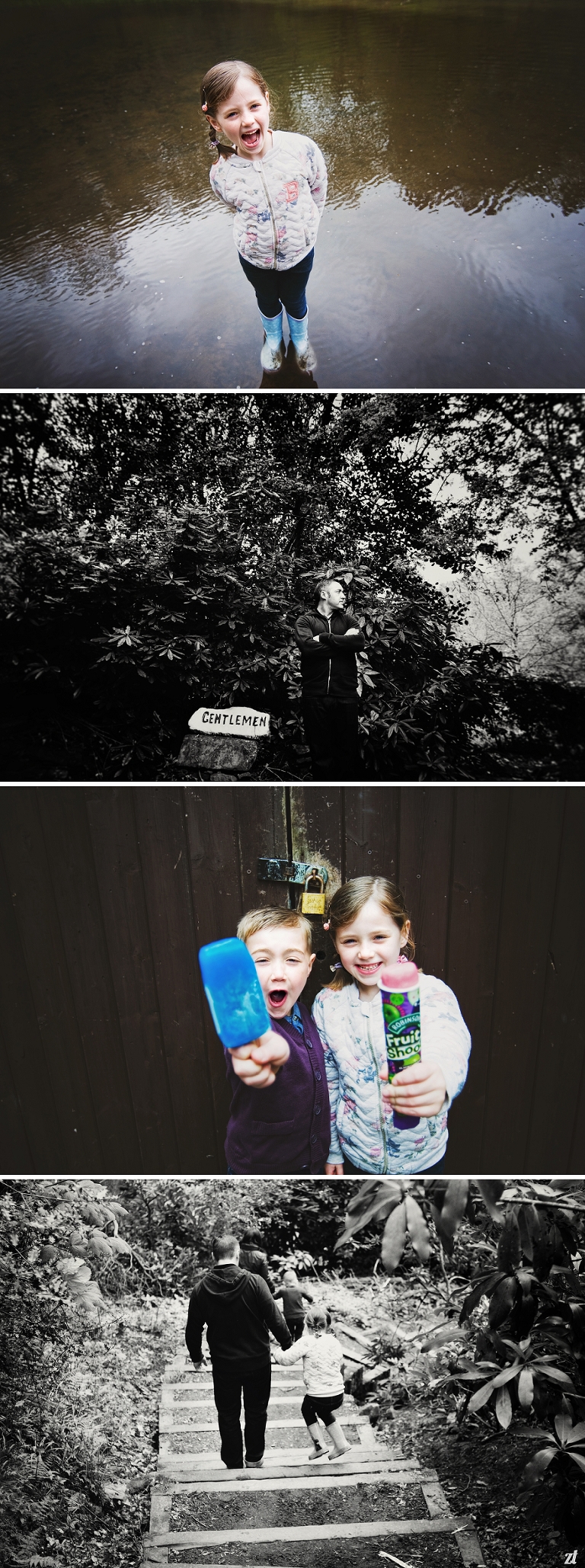 Eating ice lollies in a Blackburn park Lancashire