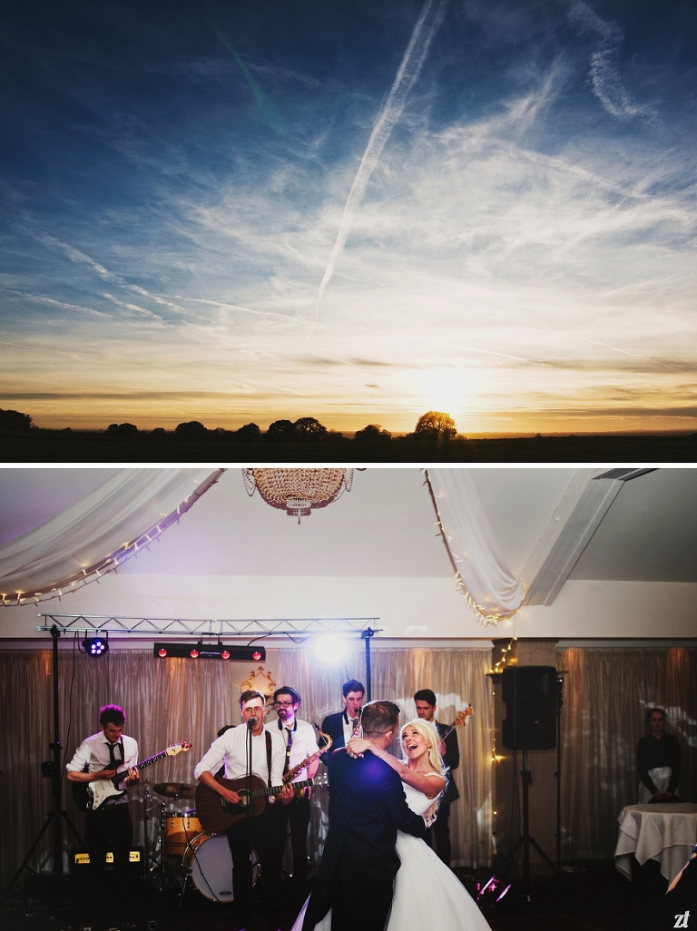 Bride and groom during the first dance at Stanley House Hotel in Blackburn