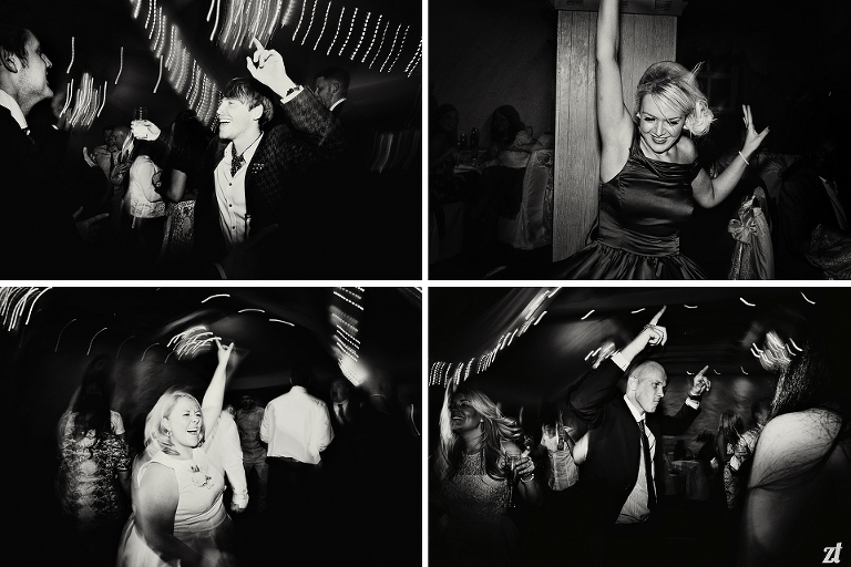 Guests dancing at a wedding reception at Stanley House Hotel in Blackburn