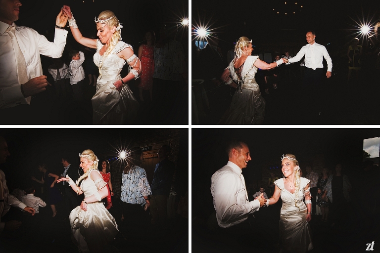 Bride and groom dancing at Meols Hall in Southport