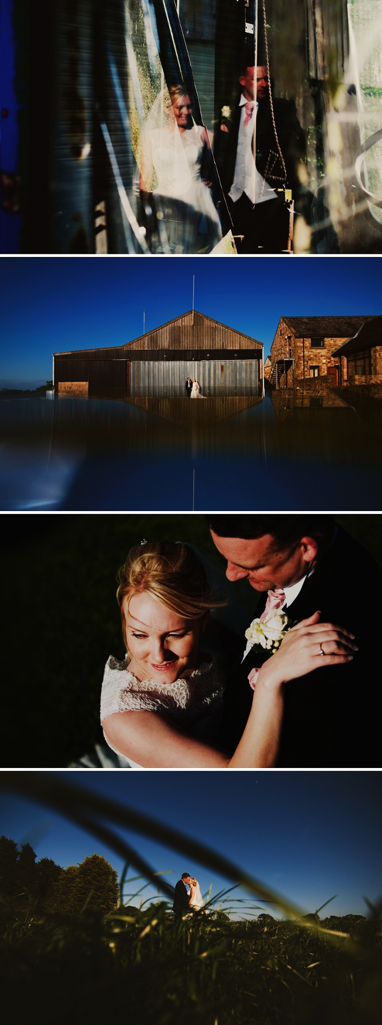 Bride and groom at a Preston wedding venue called Beeston Manor