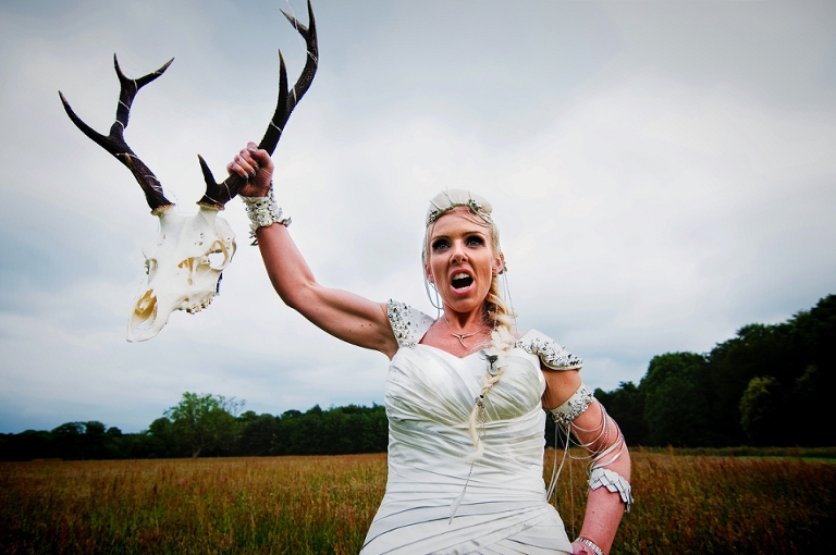 Bride in her bespoke wedding dress by Legend Bridal Design at Meols Hall in Southport