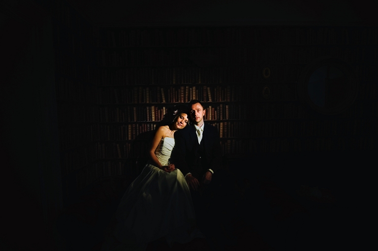 Bride and groom at Ahsfield House in Lancashire