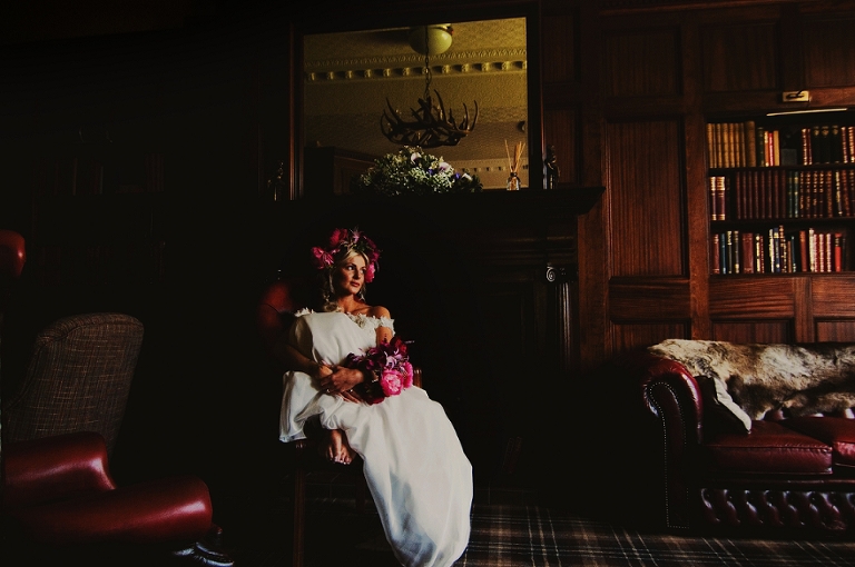 Bride at Ashfield House by Lancashire wedding photographers