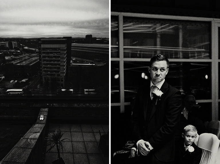 Groom waiting at The Place in Manchester