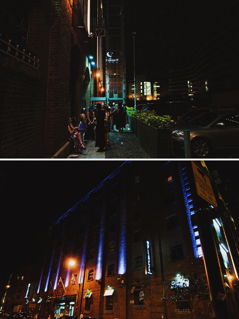 The Place in Manchester in the evening
