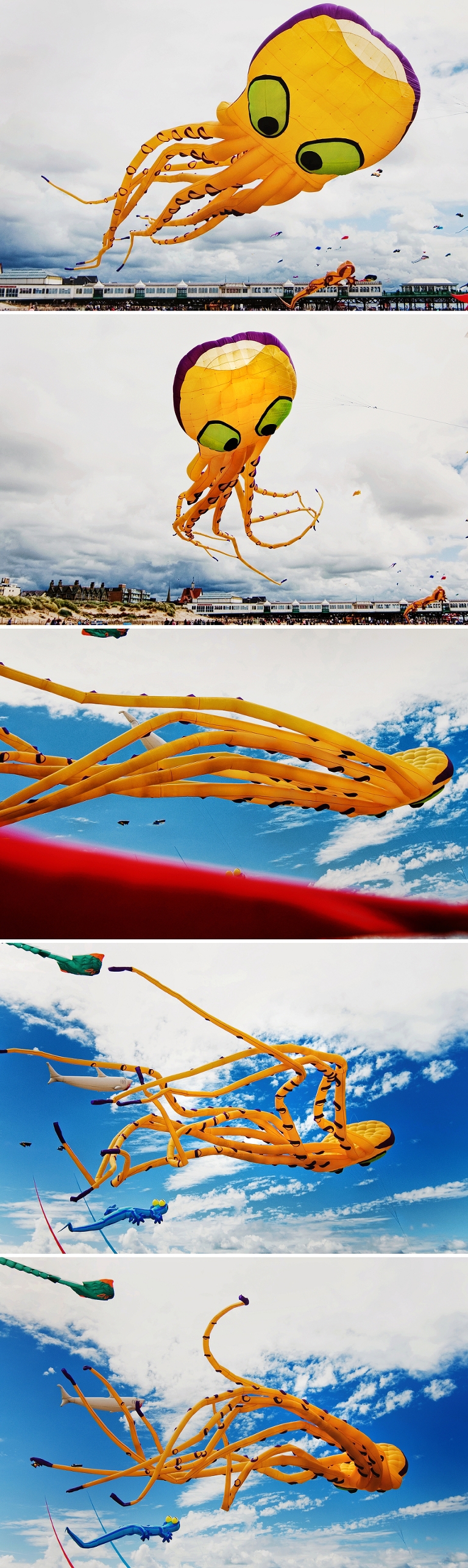 Largest Octopus kite in the world at the kite festival by Smile Factor 10 in Lytham St Annes, Lancashire