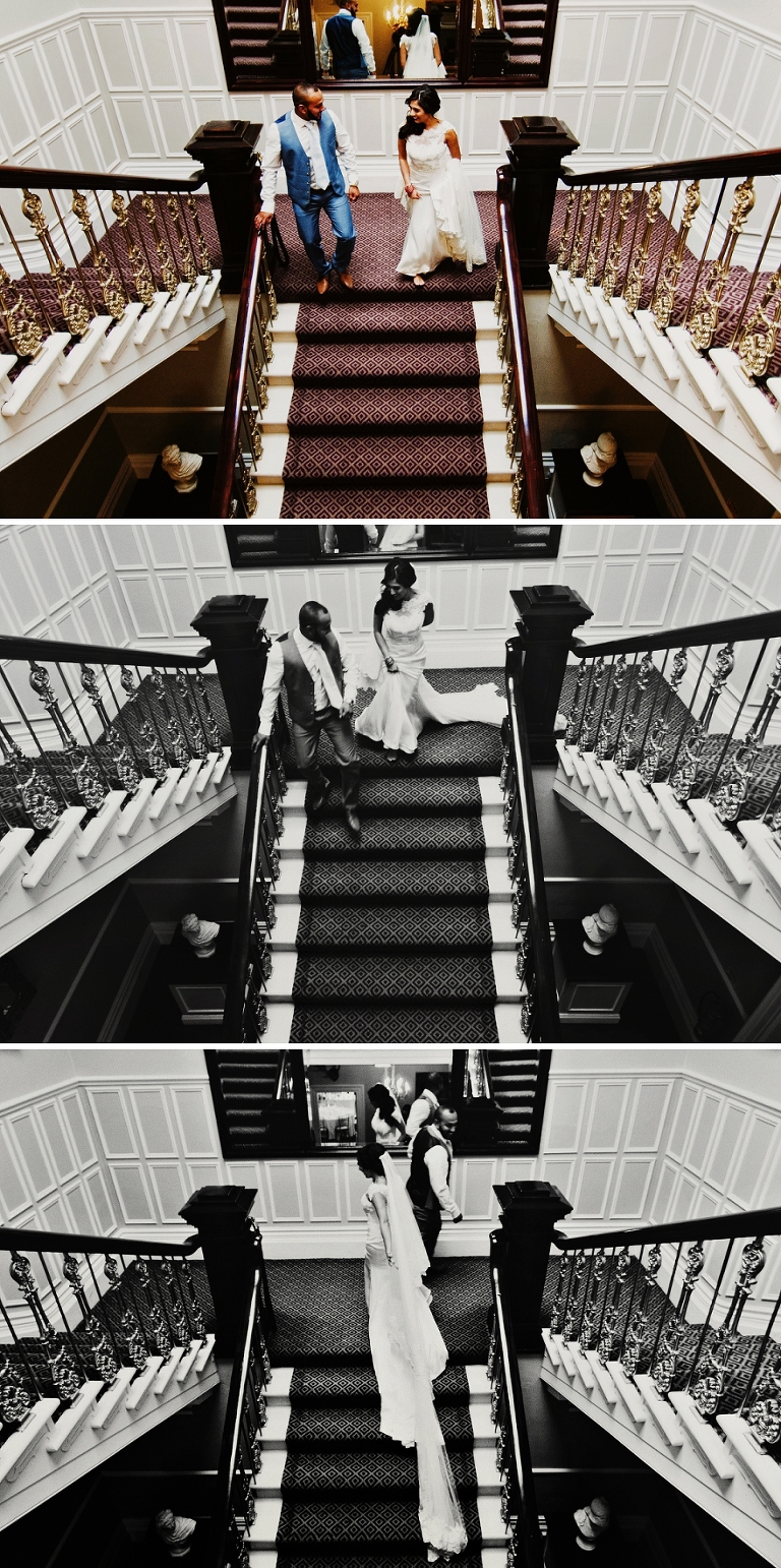 The stairway at Ashfield House in Lancashire