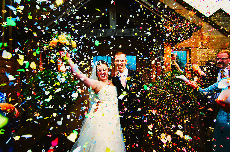 Colouful confetti at heaton house farm.