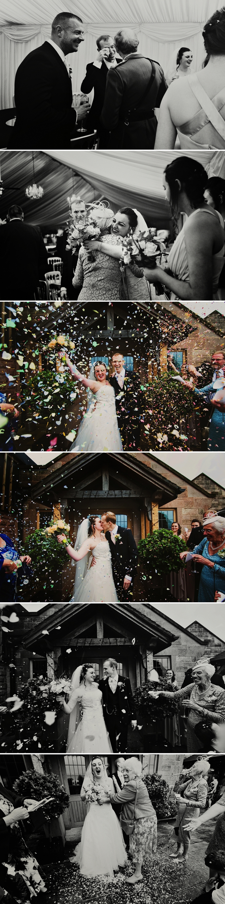 Confetti at a Heaton Farm wedding