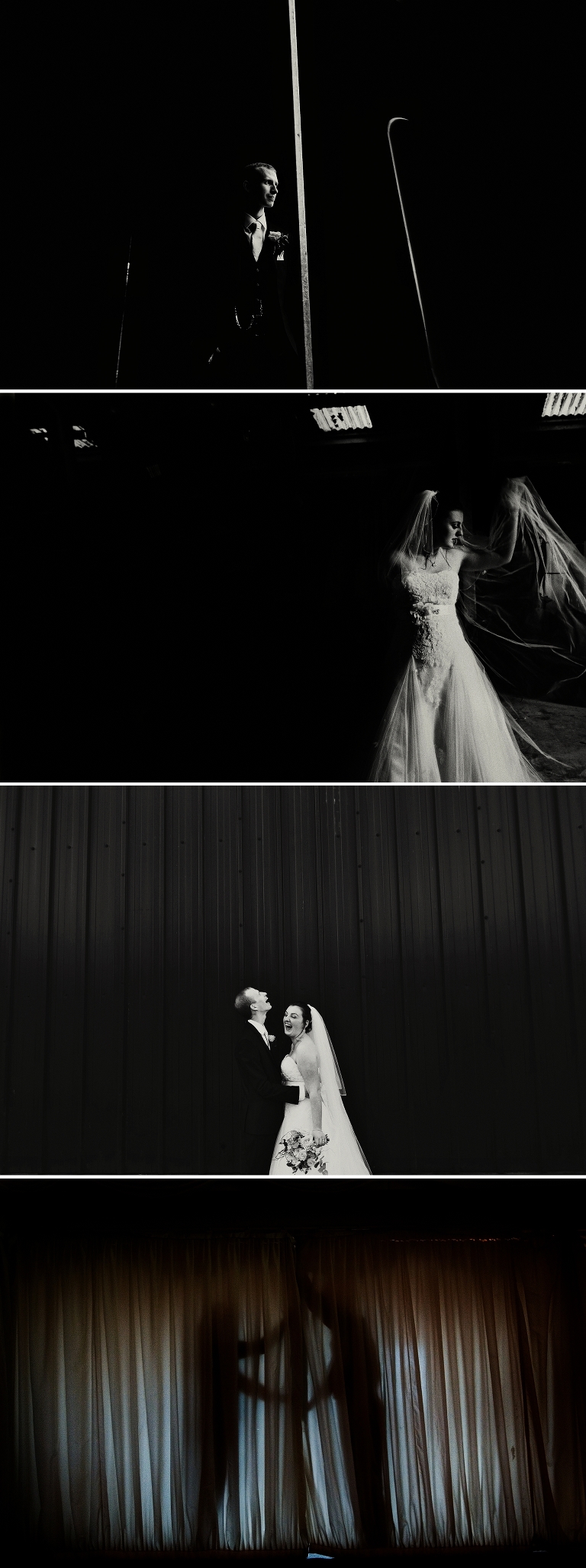 Bride and groom at Heaton House Farm