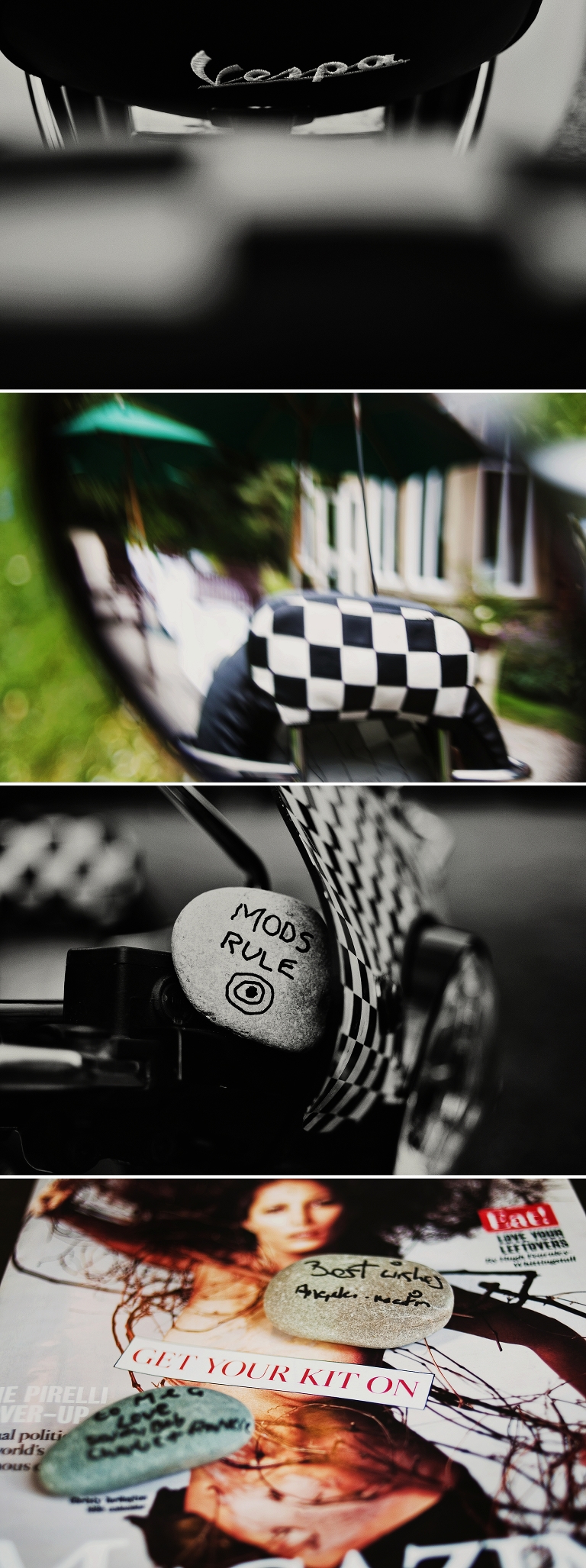 Vespa scooter wedding in Lancashire