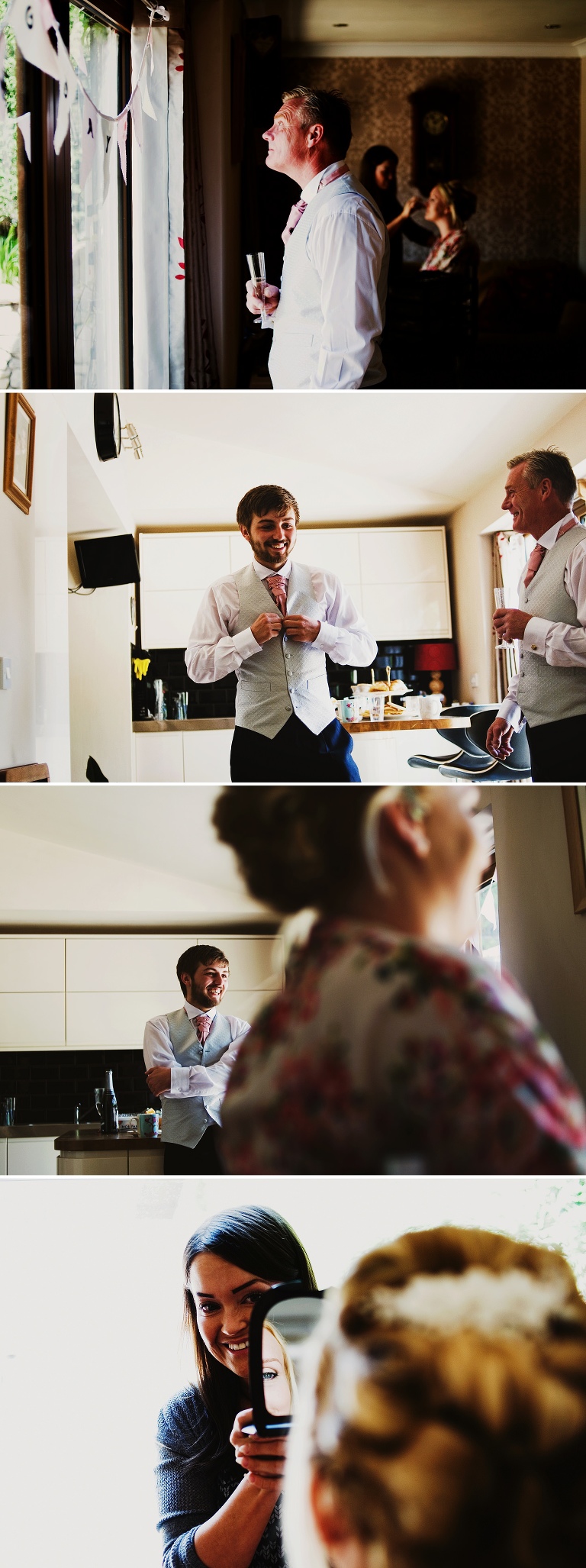 Bridal preperations at Beeston Manor in Lancashire