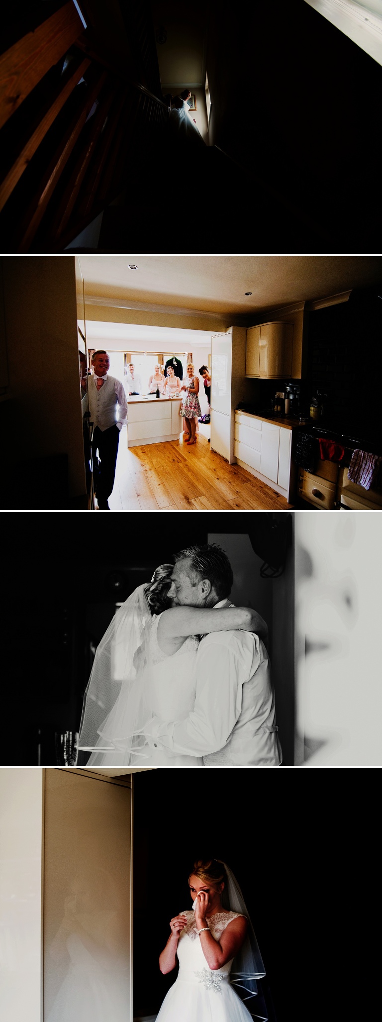 Father of the bride and their first look in Lancashire