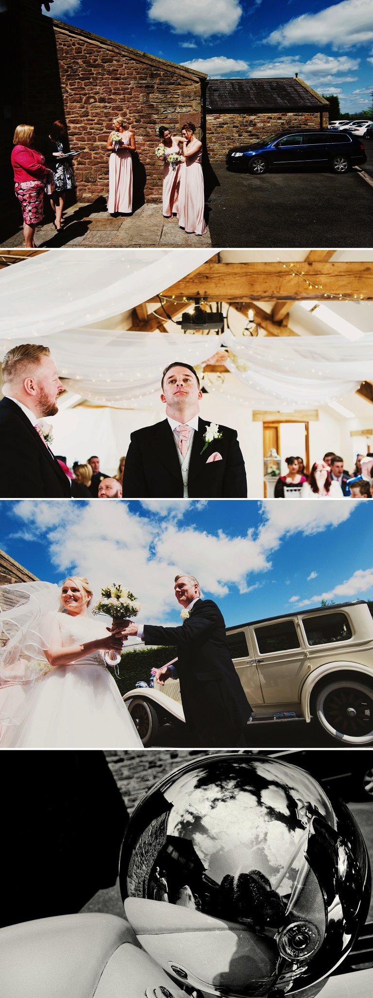 Groom waiting at Beeston Manor Lancashire for his bride