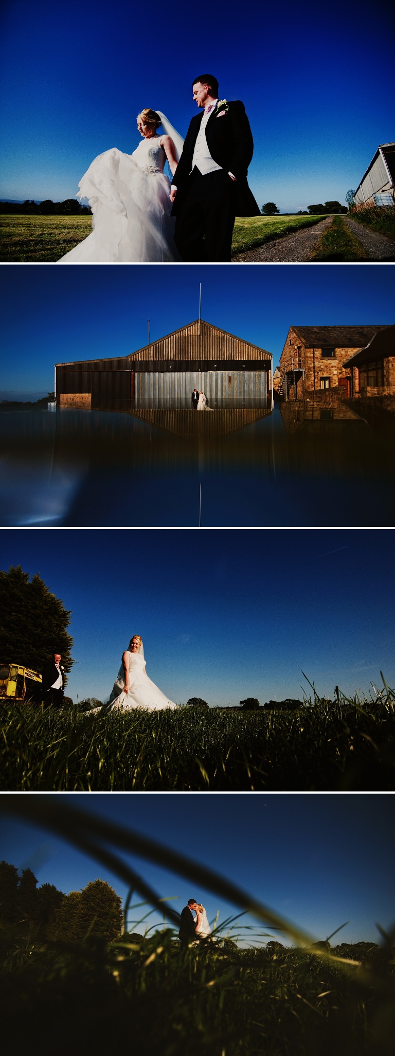 Dynamic portraits of a wedding at Beeston Manor by lancashire wedding photographer