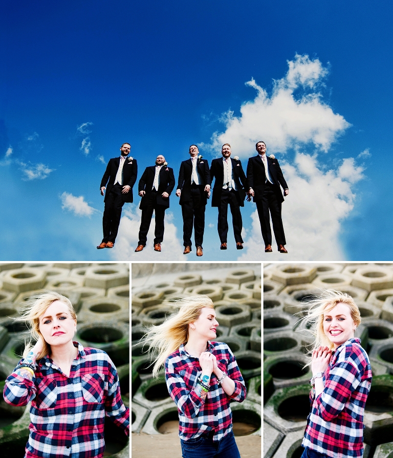 Groom and bestman with ushers at award winning beeston manor wedding venue