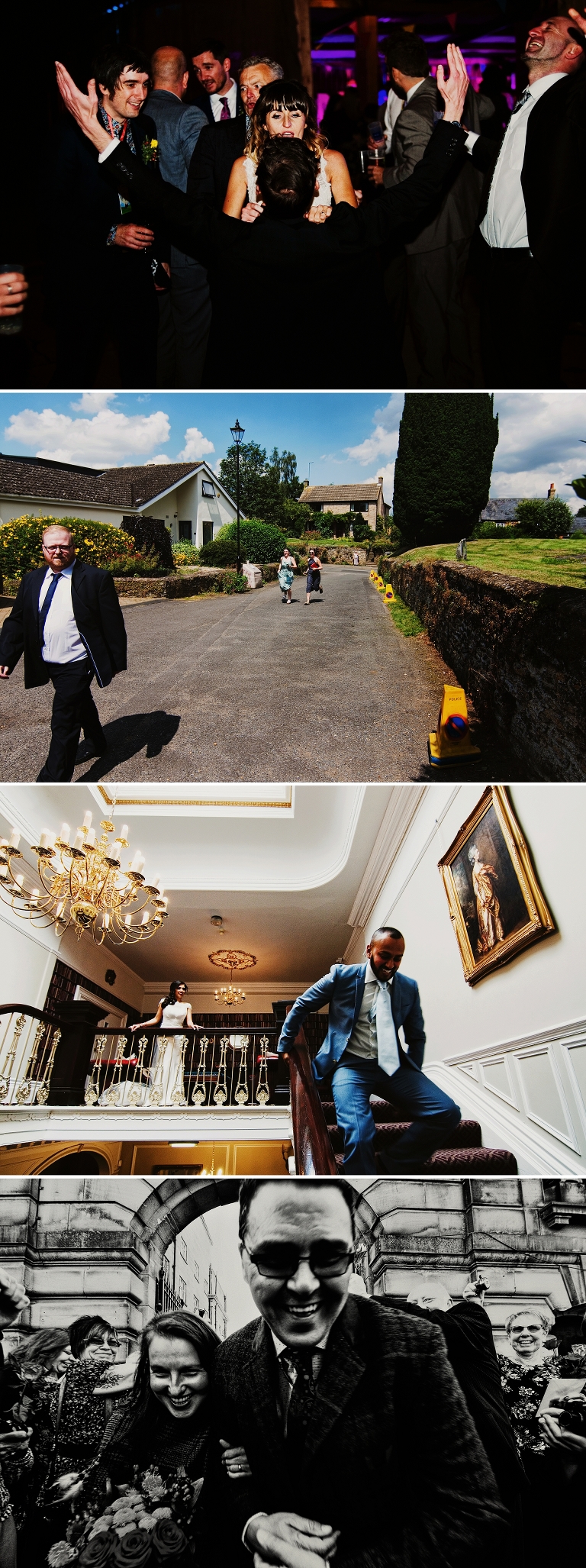 Bride and groom on stairway at northwest wedding venue ashfield house