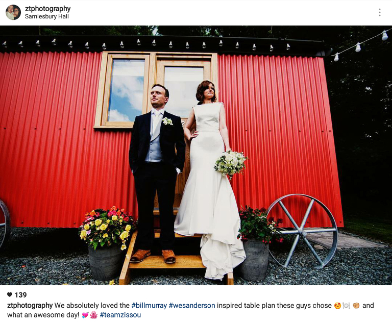 instagram top tips of wes anderson inspired wedding photography lancashire