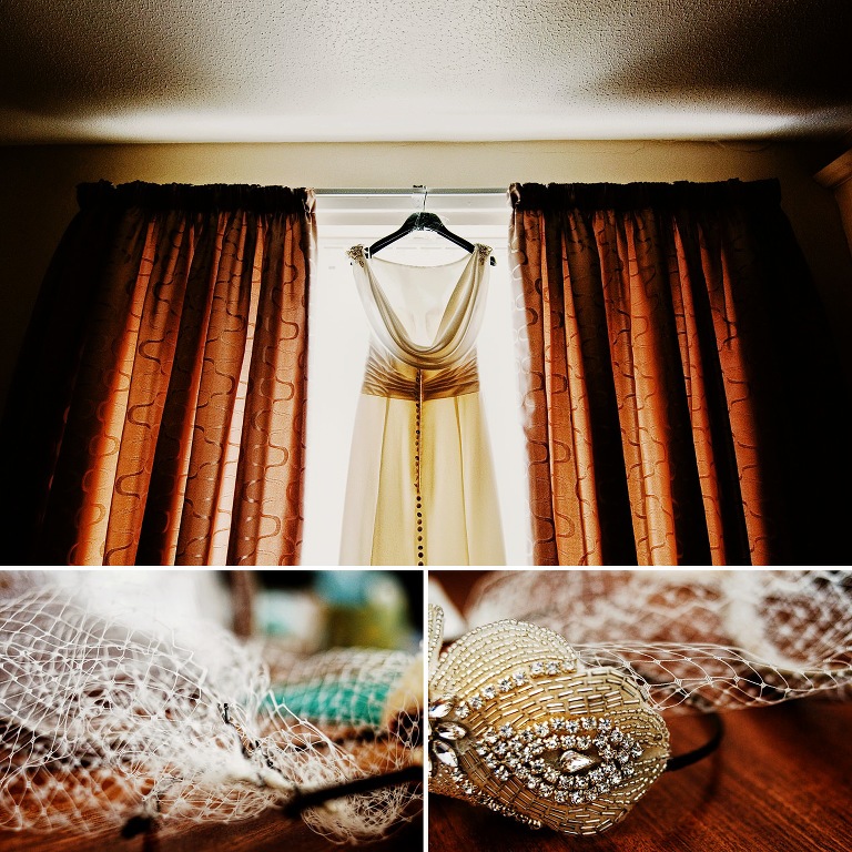 Brides wedding dress in lancashire