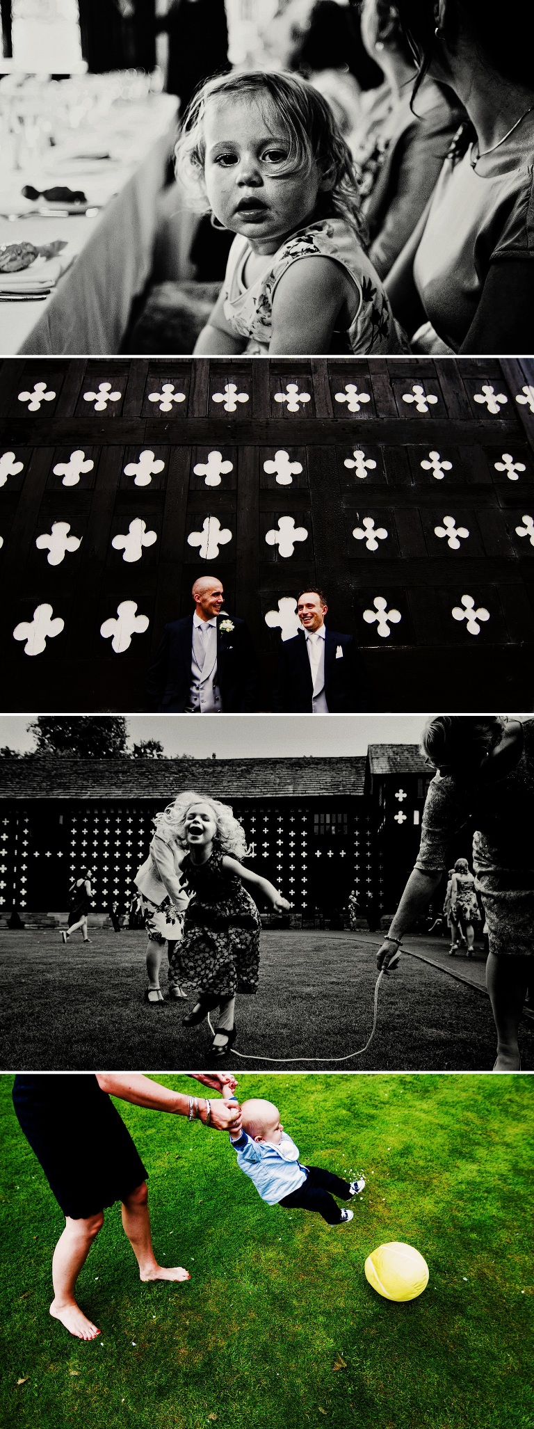 Quirky stately home wedding reception at Samlesbury Hall