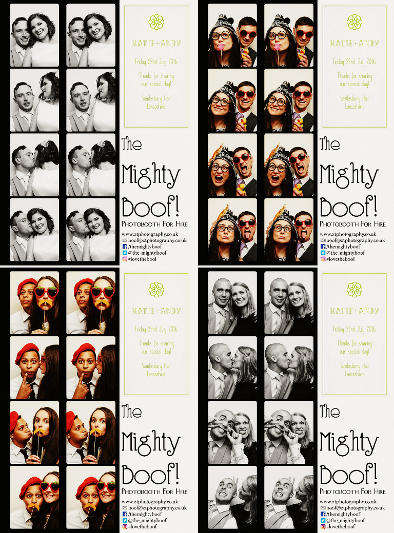 The Mighty Boof! photobooth at samlesbury hall