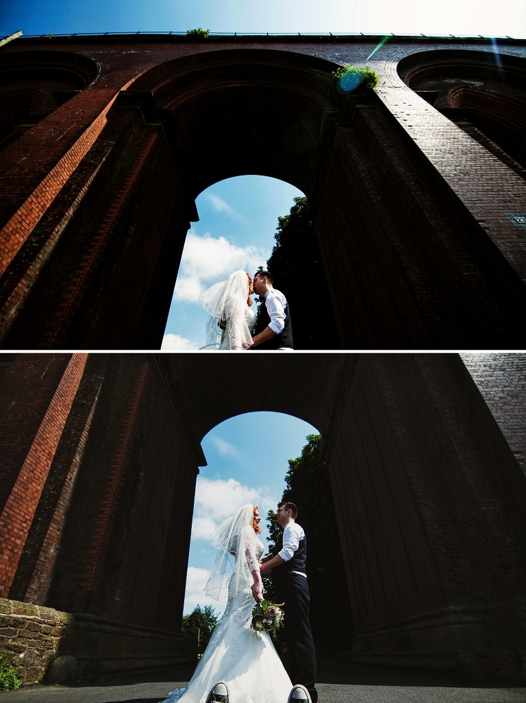 Portraits of a bride and groom in Whalley Lancashire