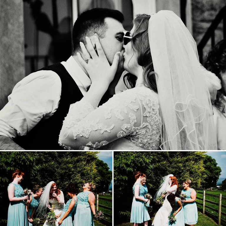 Bride and her bridesmaids at a shireburn wedding