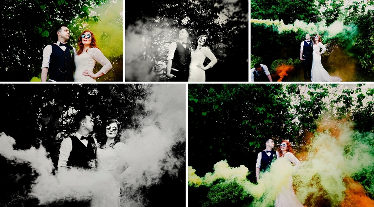 Smoke flare inspiration for your shireburn arms wedding