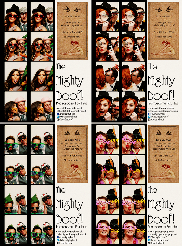 The Mighty Boof photobooth at Shireburn Arms