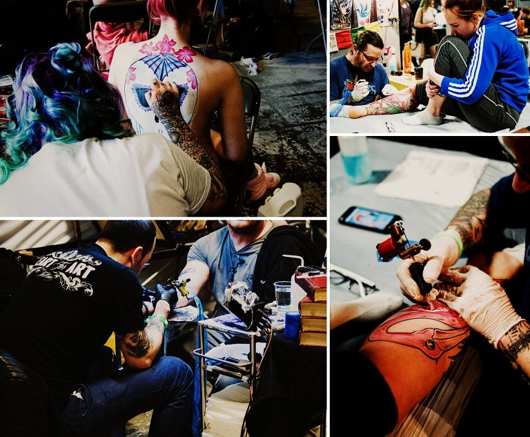 Flamingo tattoo at tattoo party manchester