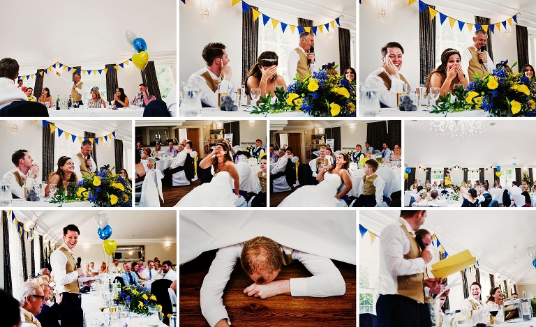 Speeches at Barton Hall wedding venue in Barton Seagrave