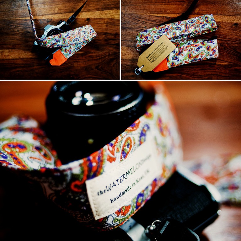 Watermelon Design handmade original camera strap