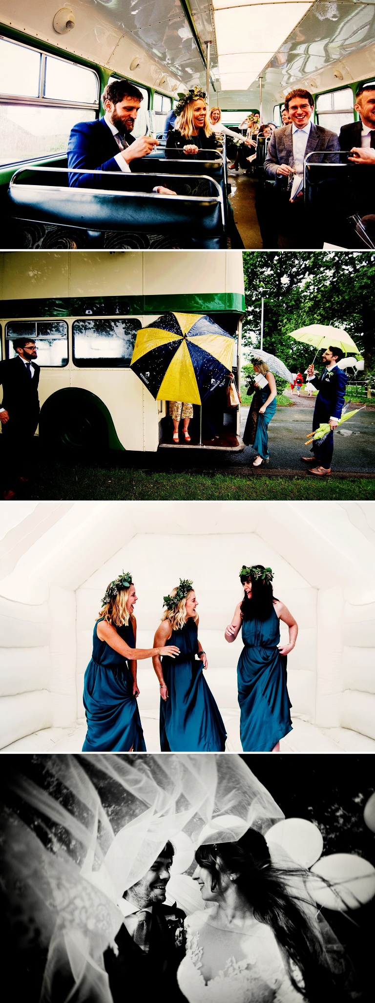 Double decker wedding bus in lancashire