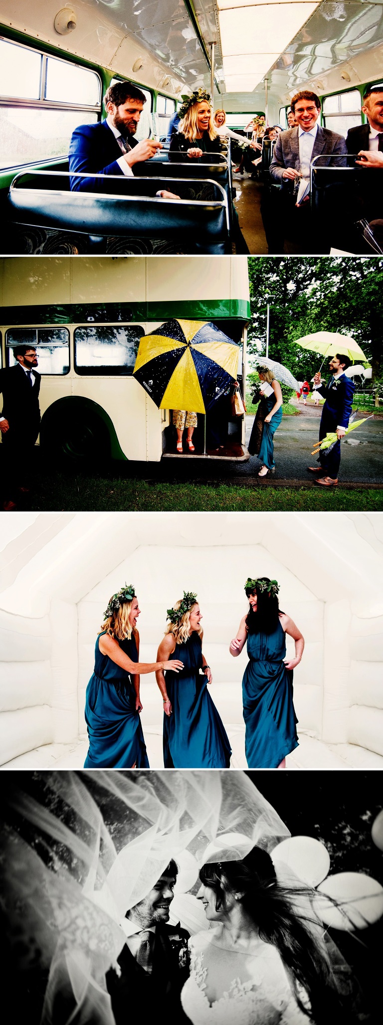 Double decker wedding bus in lancashire