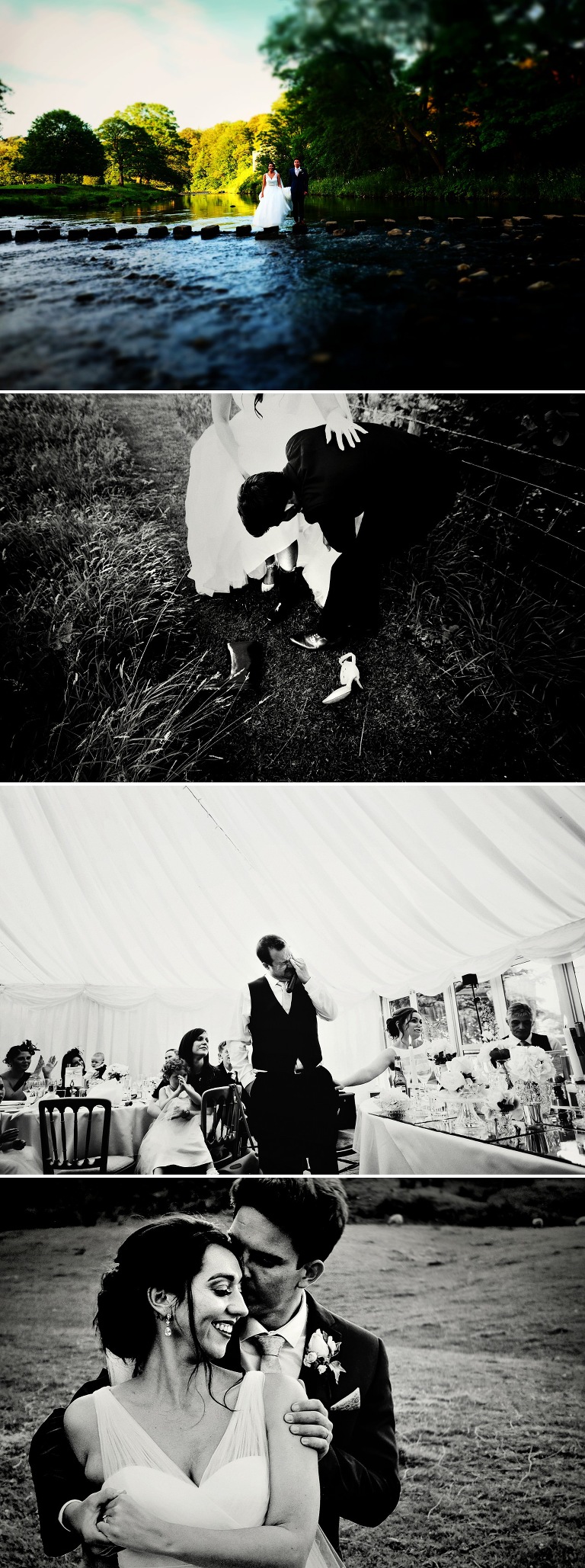 Bride and groom portraits at the inn at whitewell wedding