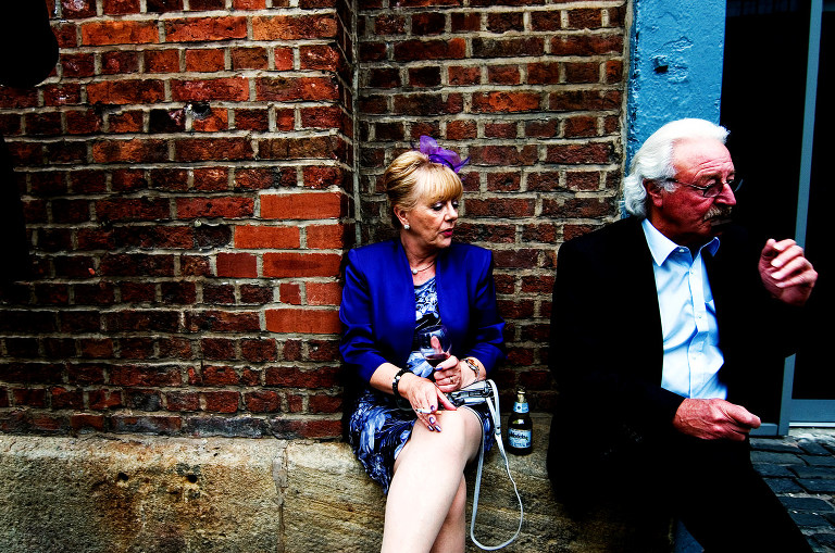 Guests at a manchester city centre wedding