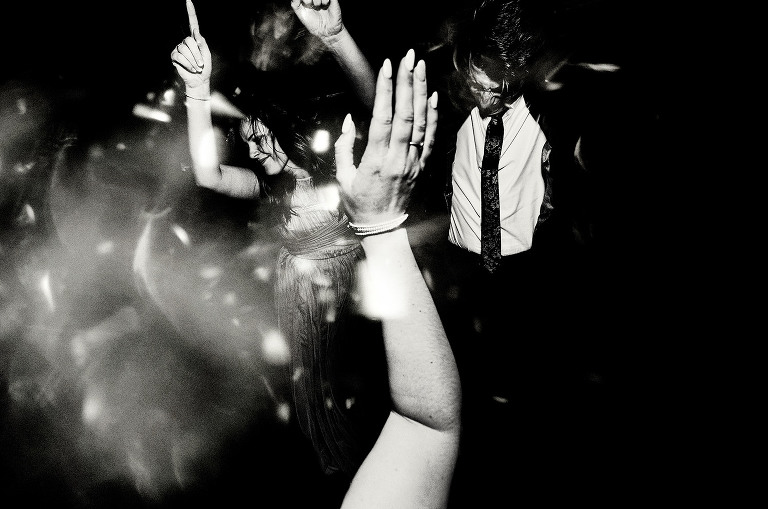Wedding guests crazy dancing at Hengrave Hall.