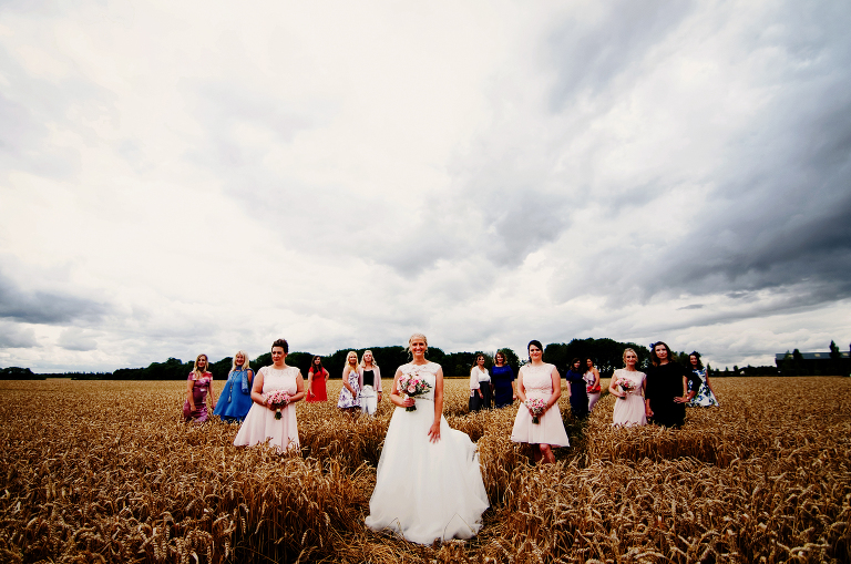 Hen party bridal photo at Bassmead manor barns