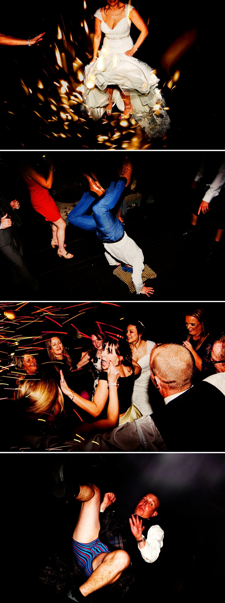 Handstands on the dancefloor at a wedding in Oddfellows Chester wedding