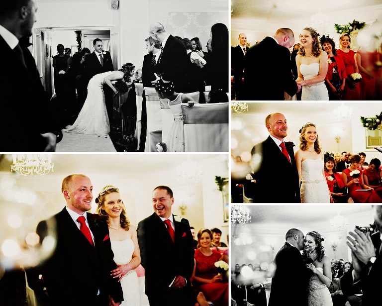 Wedding ceremony at Singleton Lodge