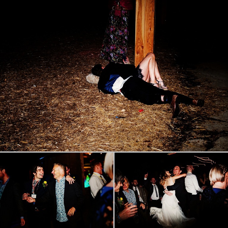 A whitebottom farm wedding in the evening
