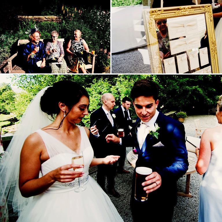 Documentary wedding images at the inn in whitewell