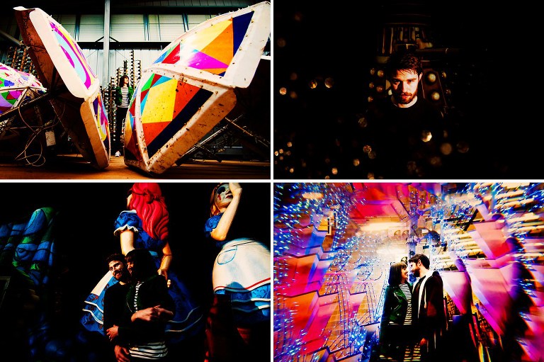 Inside Lightworks, home of the Blackpool illuminations using prisms and fractal filters.