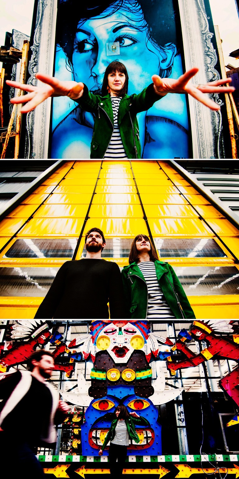 Colourful illumination tableau in Blackpool.